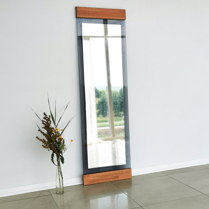 Hanah Home Murano - Oak Espejo Cheval 50x170cm Metal Roble y Fume