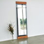 Hanah Home Murano - Oak Espejo Cheval 50x170cm Metal Roble y Fume