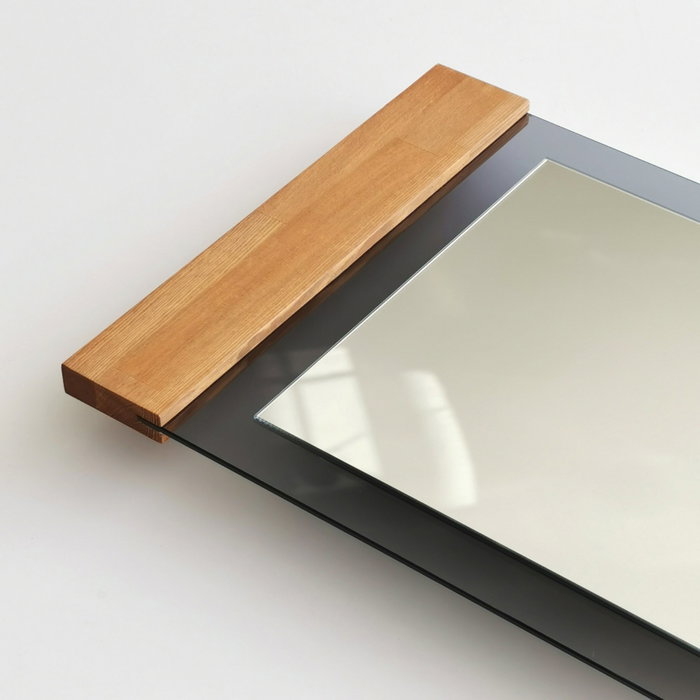 Hanah Home Murano - Oak Espejo Cheval 50x170cm Metal Roble y Fume