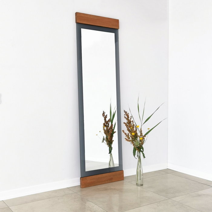 Hanah Home Murano - Oak Espejo Cheval 50x170cm Metal Roble y Fume