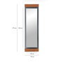 Hanah Home Murano - Oak Espejo Cheval 50x170cm Metal Roble y Fume