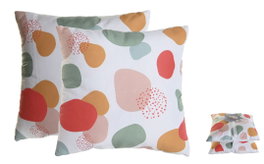 DKD Home Decor Set de 2 Cojines Pop Multicolor de Poliéster