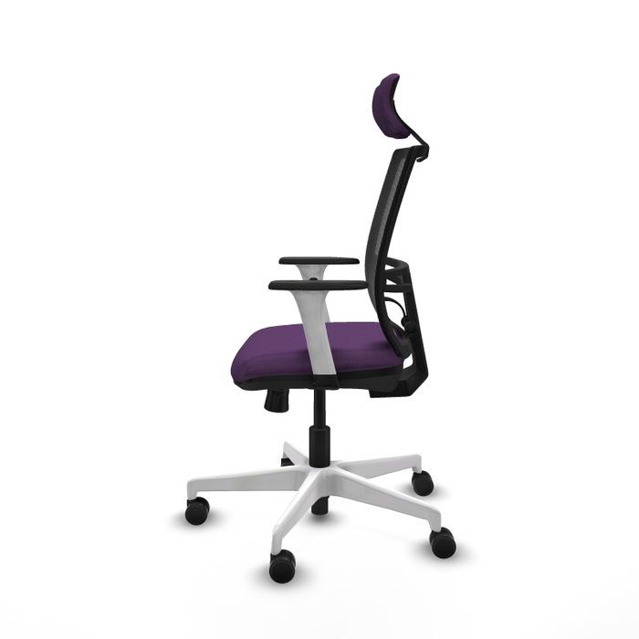 PIQUERAS Y CRESPO Silla de oficina Yunquera Morado/Negro con mecanismo Sincro/Traslack