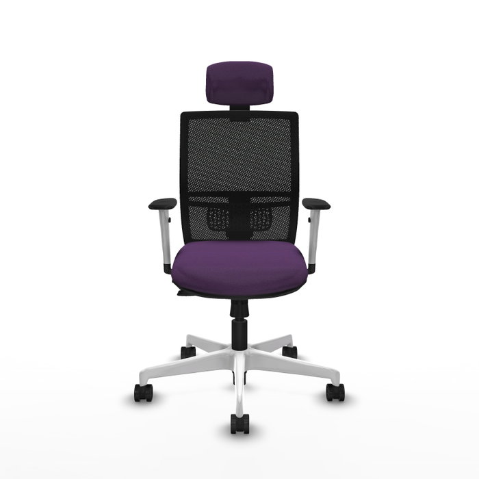 PIQUERAS Y CRESPO Silla de oficina Yunquera Morado/Negro con mecanismo Sincro/Traslack
