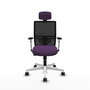 PIQUERAS Y CRESPO Silla de oficina Yunquera Morado/Negro con mecanismo Sincro/Traslack