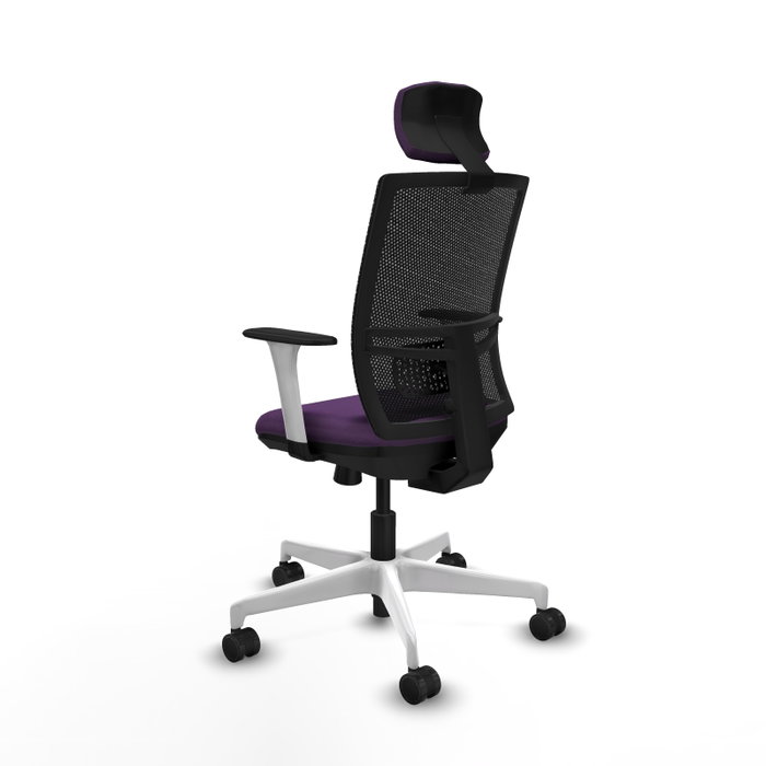 PIQUERAS Y CRESPO Silla de oficina Yunquera Morado/Negro con mecanismo Sincro/Traslack