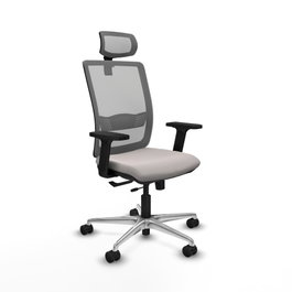 PIQUERAS Y CRESPO Silla de oficina Haches Blanco y Gris