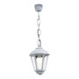 Fumagalli Farol de Techo Sicar/Giampy con Cadena, Blanco, Cristal Transparente, Casquillo E27, IP55, Resistente UV, Ø210 x 750 mm