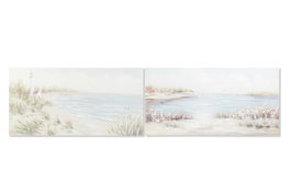 DKD Home Decor Cuadro Lienzo Pino 140x70x3,7 Playa Surtido de 2