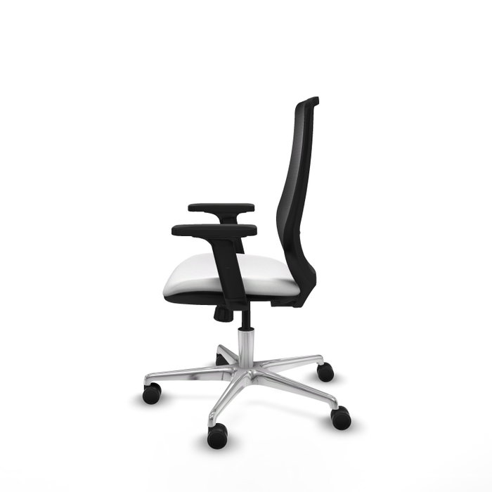 PIQUERAS Y CRESPO Silla de oficina Mardos con mecanismo Sincro, Blanco/Negro