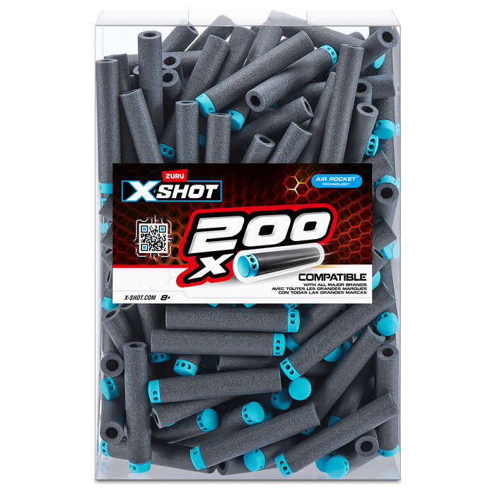 ZURU XSHOT200er-Pack Dardos de Recarga para Pistolas Nerf y Compatibles, Paquete de 200 Unidades ZURU XSHOT200er-Pack Dardos de Recarga para Pistolas Nerf y Compatibles, Paquete de 200 Unidades