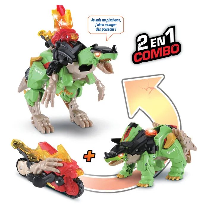 VTech Switch & Go Dinos Spinozauri 2 en 1 Superespinosaurio Multicolor, VTE3417765822056 - Idioma Francés VTech Switch & Go Dinos Spinozauri 2 en 1 Superespinosaurio Multicolor, VTE3417765822056 - Idioma Francés
