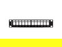 Lanberg patch panel blank 12 port 1u with organizer for keystone modules black