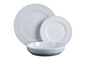 DKD Home Decor Vajilla Set 18 Porcelana Perla Relieve Blanco