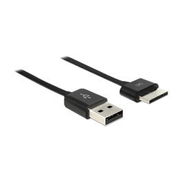 Delock Cable USB de Sincronización y Carga 1 m, Conector 36 Pin para ASUS Eee Pad, USB 2.0 A Macho a Macho, Negro