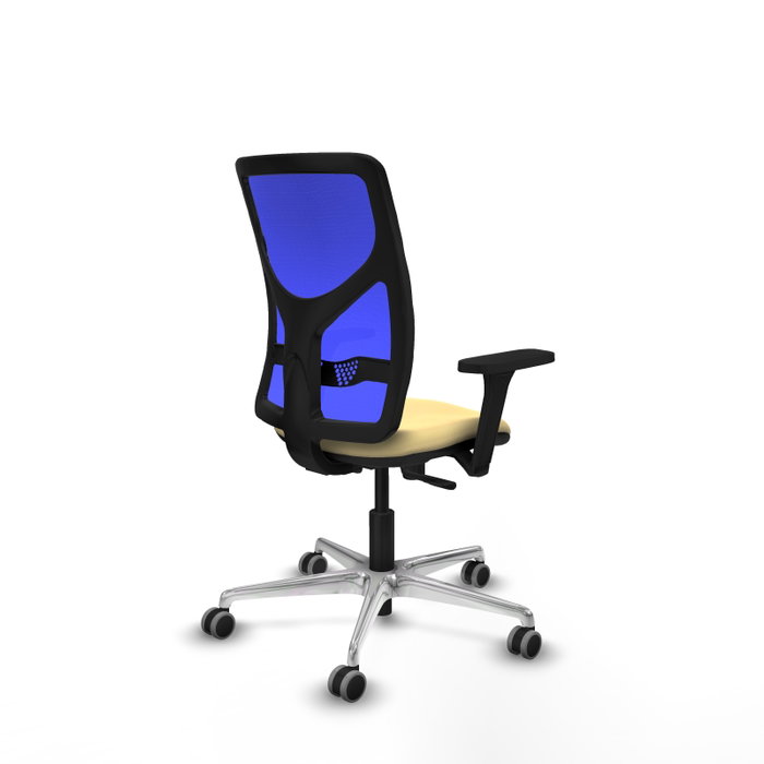 PIQUERAS Y CRESPO Silla de oficina Motilla con mecanismo Sincro, Crema y Azul PIQUERAS Y CRESPO Silla de oficina Motilla con mecanismo Sincro, Crema y Azul