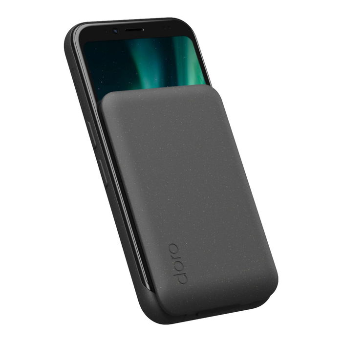 Doro Aurora A20 - Smartphone para mayores con teclado físico, 4.5" IPS, 4G, 4+64GB, Android 14, 13MP, 3000 mAh, IP54 - Color Graphite