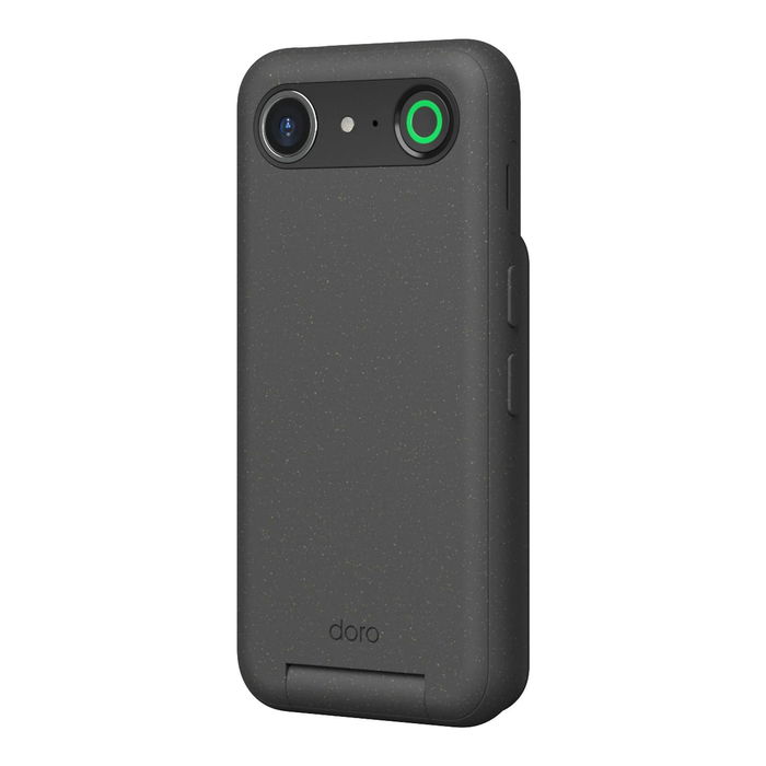 Doro Aurora A20 - Smartphone para mayores con teclado físico, 4.5" IPS, 4G, 4+64GB, Android 14, 13MP, 3000 mAh, IP54 - Color Graphite
