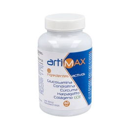 JUST AID Artimax+ 60 Comprimidos - Suplemento para Articulaciones con Glucosamina, Condroitina, Harpagofito y Colágeno