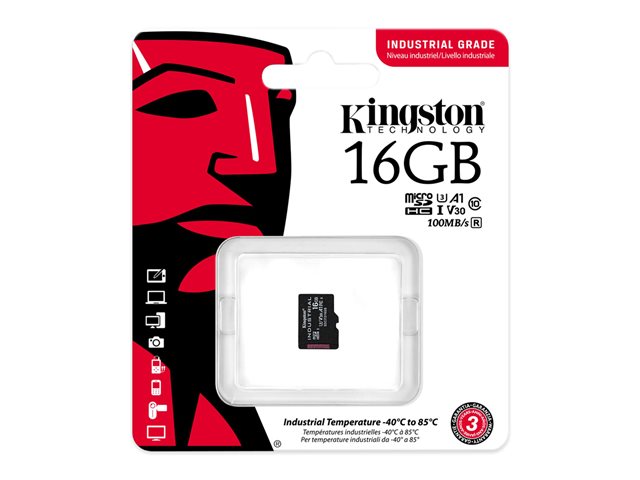 Kingston 16GB MicroSDHC Industrial Clase 10 A1 Kingston 16GB MicroSDHC Industrial Clase 10 A1