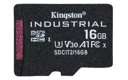 Kingston Tarjeta MicroSDHC Industrial 16GB UHS-I Clase 10 U3 V30 A1 - Alta Velocidad 100MB/s Lectura 80MB/s Escritura - Resistente a Temperaturas Extremas, Agua y Rayos X