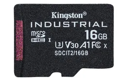 Kingston Technology Tarjeta microSDHC Industrial 16GB Clase 10 UHS-I pSLC 100MB/s lectura 80MB/s escritura