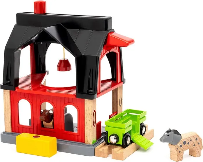 Brio World Accesorio para Circuito de Tren de Madera Animal Barn 7312350360127