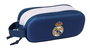 SAFTA Portatodo 3D Real Madrid Doble Compartimento con Cremallera Asa de Mano 21x6x8cm