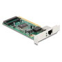 DeLOCK Tarjeta de Red PCI Gigabit Ethernet LAN 1x RJ45 RTL8169, Full/Low Profile, Verde/Gris, Compatible con Windows 10/11/8.1
