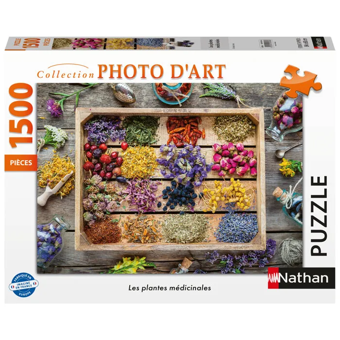 Nathan Puzzle 1500 Piezas Plantas Medicinales Colección Fotografía Artística, 12001818