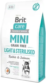Brit Mini Grain Free Light Sterilised Alimento Hipoalergénico para Perros Esterilizados y con Sobrepeso, 7 kg