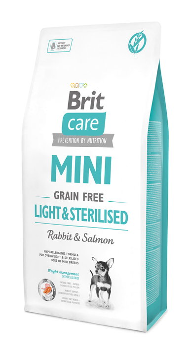Brit Care Mini Grain Free Light Sterilised Salmón y Conejo 7kg