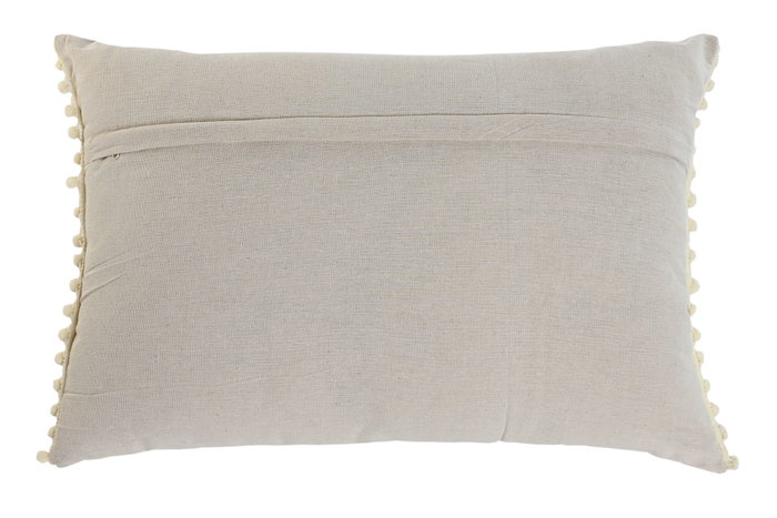 DKD Home Decor Cojín de Algodón Bordado Crudo 60x40 cm
