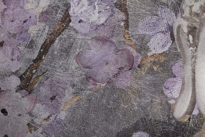 DKD Home Decor Cuadro Oriental Buda Dorado Granate Lienzo Pino 2.7 x 80 x 60 cm (2 Unidades)