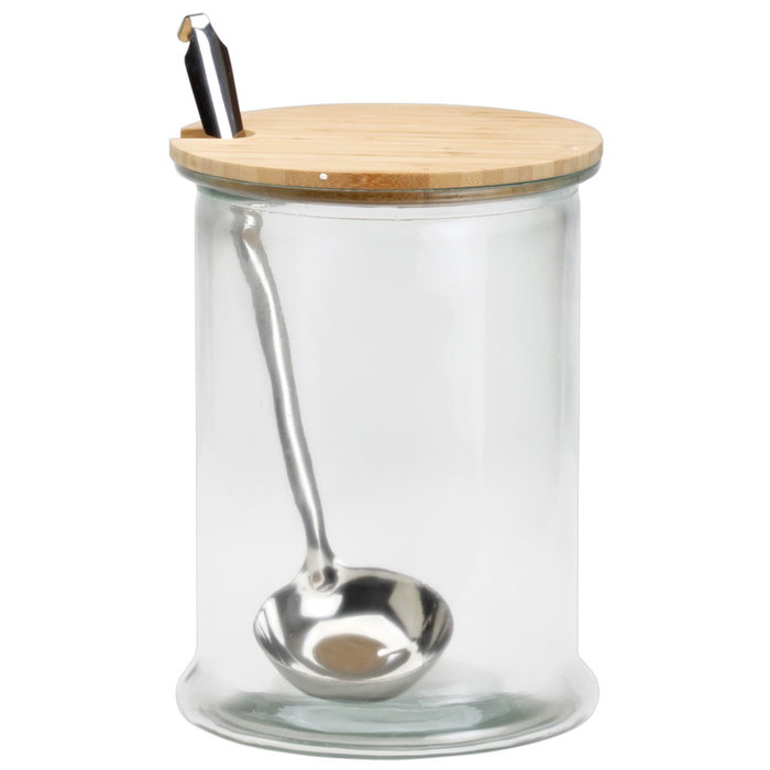 Saveur et Degustation Ponchera de Cristal 5 L con Tapa de Madera y Cucharón Saveur et Degustation Ponchera de Cristal 5 L con Tapa de Madera y Cucharón