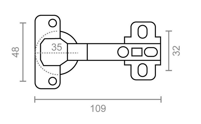 AVL Bisagra de Cazoleta Recta 35 mm Amortiguada Hidráulica con Clip (Caja de 25)