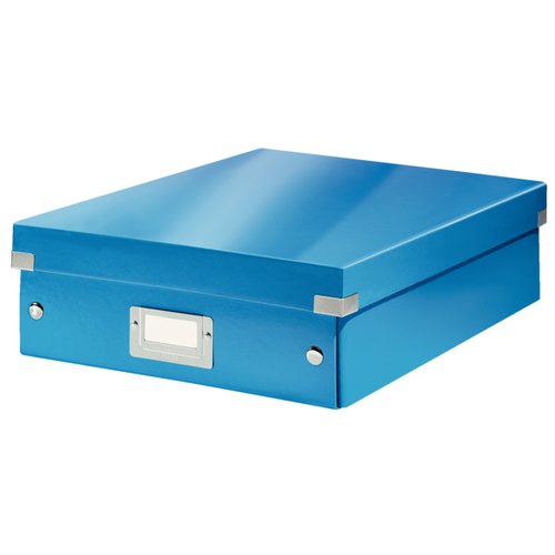 Caja Para Almacenamiento Leitz Click&Store Organizadora 85% Carton Reciclado Mediana 280X100X370 Mm Azul Caja Para Almacenamiento Leitz Click&Store Organizadora 85% Carton Reciclado Mediana 280X100X370 Mm Azul