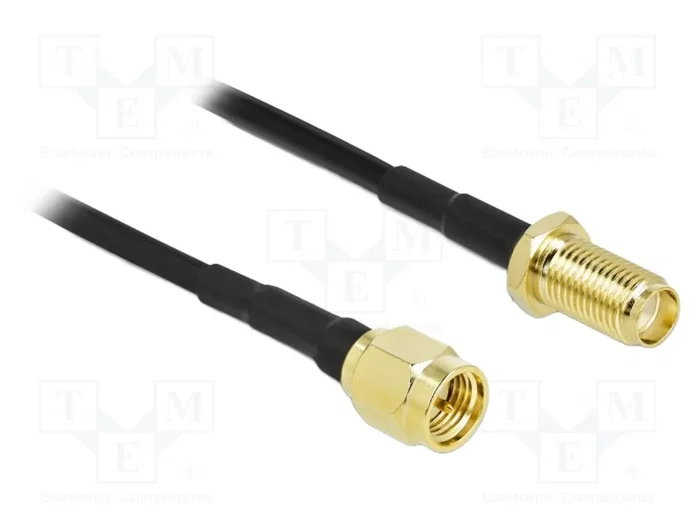 DeLOCK Cable de antena coaxial SMA macho a SMA hembra LMR100 7,5 m