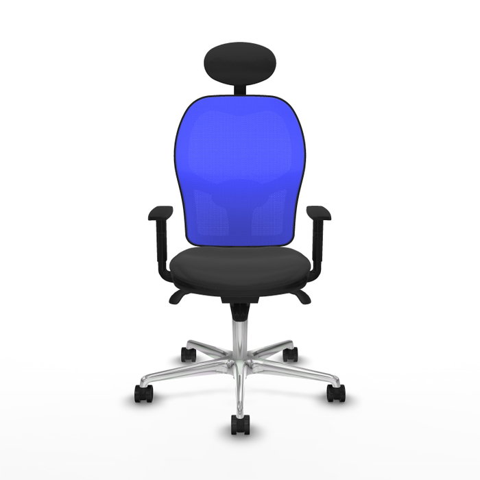 PIQUERAS Y CRESPO Silla de oficina Jorquera con mecanismo Sincro, gris oscuro y azul