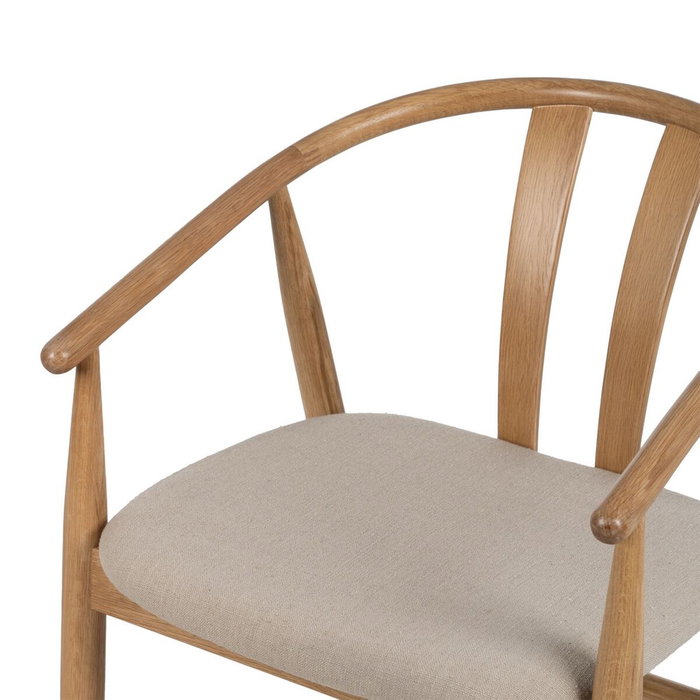 Ixia Silla Natural Tejido-Madera de Salón