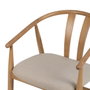 Ixia Silla Natural Tejido-Madera de Salón