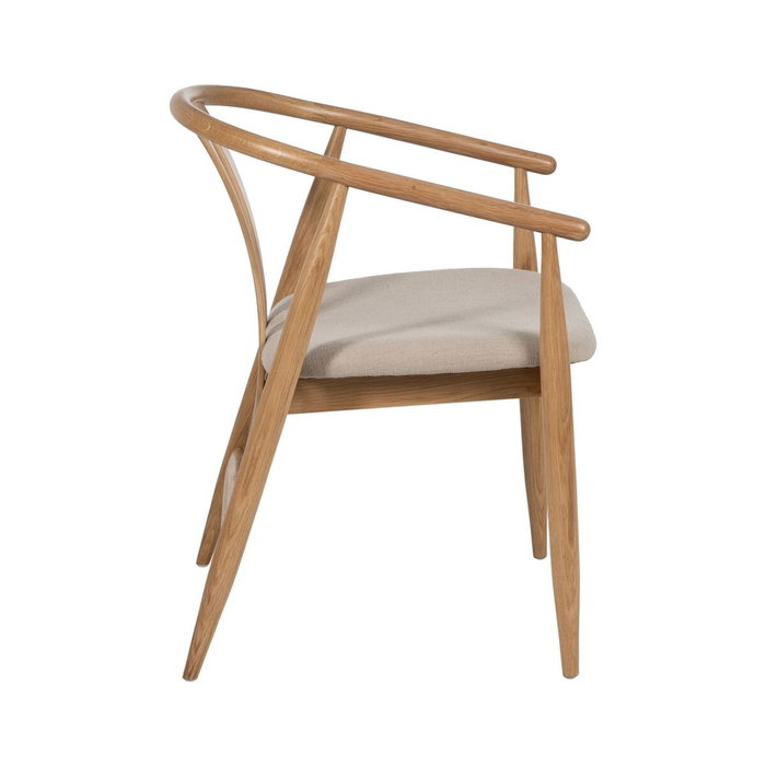 Ixia Silla Natural Tejido-Madera de Salón