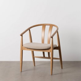 Ixia Silla Natural Tejido-Madera de Salón