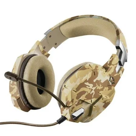 Auriculares Gaming con Micrófono Trust Gaming GXT 322D Carus/ Jack 3.5/ Camuflaje Desierto Auriculares Gaming con Micrófono Trust Gaming GXT 322D Carus/ Jack 3.5/ Camuflaje Desierto