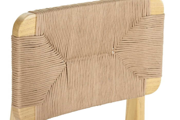 DKD Home Decor Silla Olmo Fibra Natural