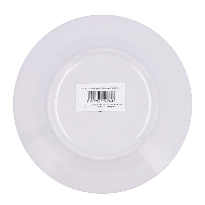 Plato Postre Porcelana Simetric Quid 19 cm