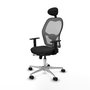 PIQUERAS Y CRESPO Silla de oficina Jorquera con mecanismo Sincro/Traslack, Negro y Gris