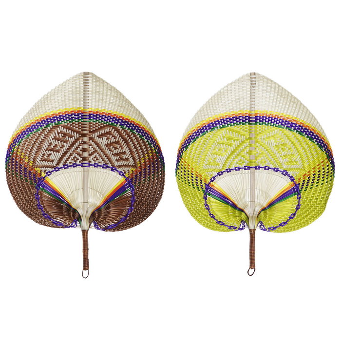 DKD Home Decor Decoración de Pared de Bambú PAI PAI, Pack de 2 Surtido