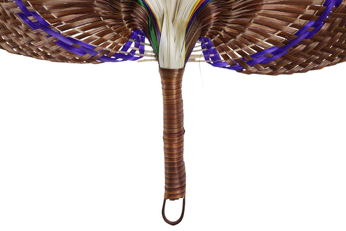 DKD Home Decor Decoracion Pared Balines Natural Naranja Bambu 0.5 x 32 x 40 cm (2 Unidades)