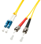 Lindy Cable de fibra óptica dúplex monomodo LC/ST, 2 m